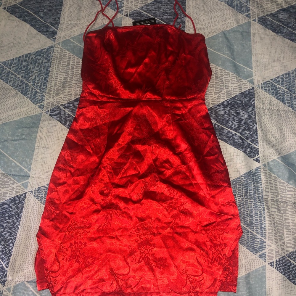 Red Satin Dress (Cute for Valentines)